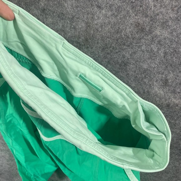 Lululemon Run Pace Crop Leggings 4 Very Green Fresh Teal Mid Rise Capri - Picture 7 of 15